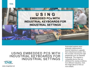 Using Embedded PCs with Industrial Keyboards for Industrial Settings