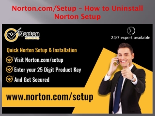 Norton.com/Setup - How to Uninstall Norton Setup