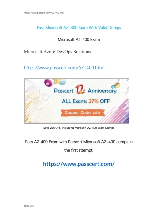 Microsoft AZ-400 Exam Dumps
