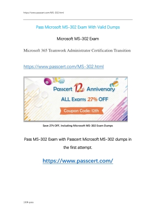 Microsoft MS-302 Exam Dumps