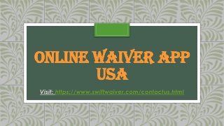 Online waiver App USA