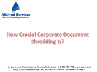 How Crucial Corporate Document Shredding Is?