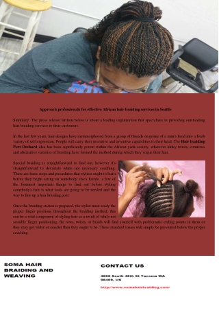 African hair braiding Seattle