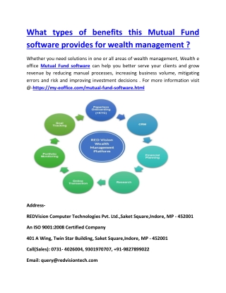 What types of benefits this Mutual Fund software provides for wealth management ?