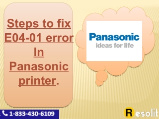 How to fix E04-01 error in Panasonic printer?