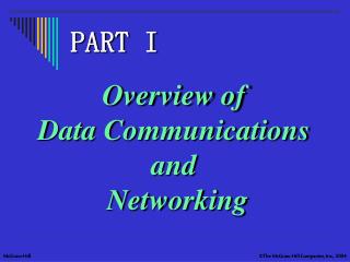 Overview of Data Communications and Networking