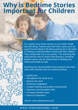 Why is Bedtime Stories Important for Children