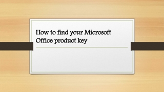 How to find your Microsoft Office product key