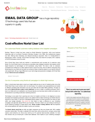 Nortel Users List - Email Data Group