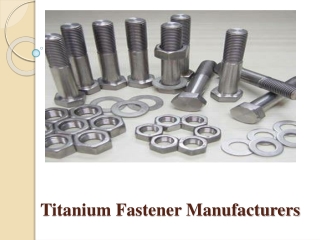 titanium fastener manufacturers