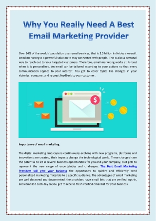 Why You Really Need A Best Email Marketing Provider