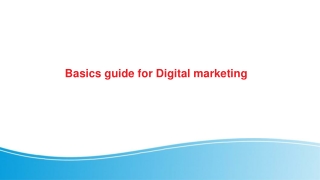 Basics guide for Digital marketing