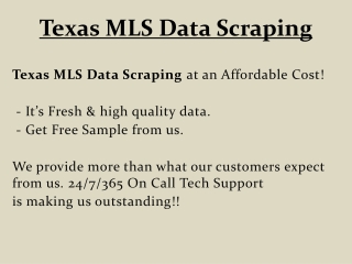 Texas MLS Data Scraping