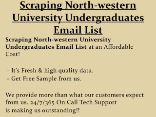 Scraping Northwestern University Undergraduates Email List