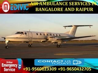 Book World’s Best Exigency Air Ambulance Services in Bangalore by Medivic