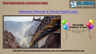  Industrial Minerals & Metals Email Leads