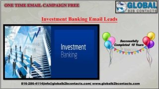  Investment Banking Email Leads