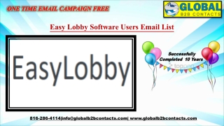 Easy Lobby Software Users Email List