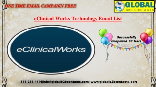 eClinical Works Technology Email List