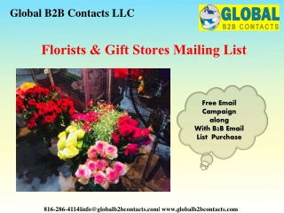 Florists & Gift Stores Mailing List