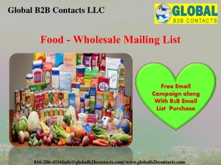 Food - Wholesale Mailing List