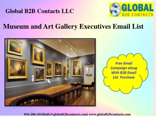 Museum and Art Gallery Executives Email List