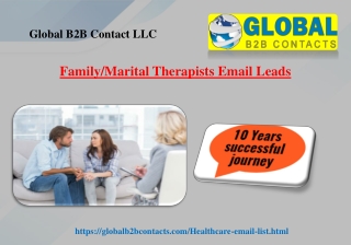 Family Marital Therapists Email Leads