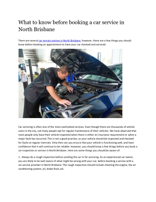 What to know before booking a car service in North Brisbane