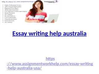 Essay writing help australia