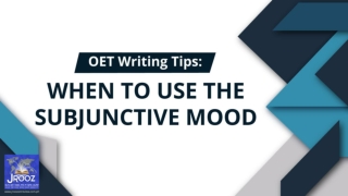 OET Writing Tips: When to Use the Subjunctive Mood