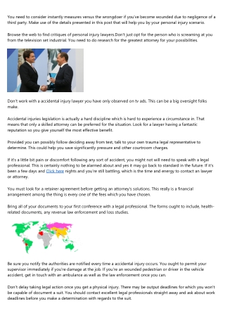 Find The Accidental Injury Legal professional That Will Work For You