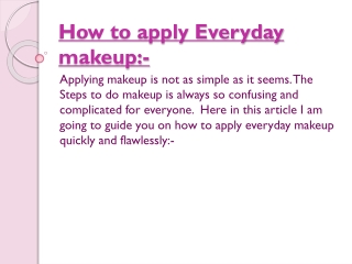 How to Apply Everyday Makeup | Daily makeup Tutorial