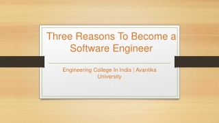 Reasons to become a Software Engineer - How to become a Software Engineer - Avantika University