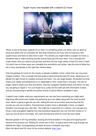 SupermusicnowfeasiblewithadecentDJmixer757