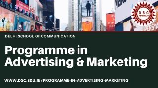 Programme in Advertising & Marketing – 6 Months, Incl. Internship