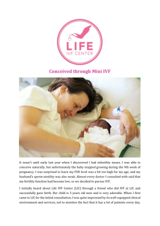 Conceived through Mini IVF