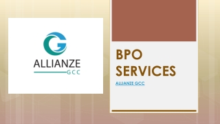 BPO Services offere by allianze gcc