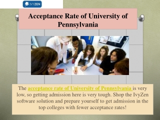 Acceptance Rate of University of Pennsylvania