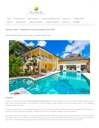 Jamoon Villa - 7 bedrooms | Luxury Sandy Lane Villa