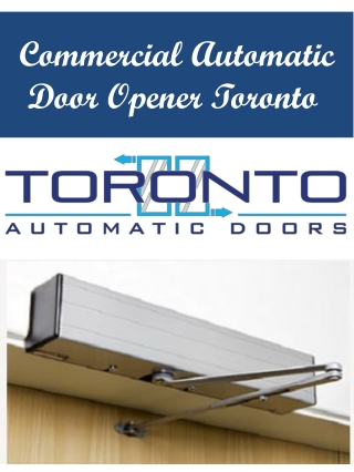 Commercial Automatic Door Opener Toronto