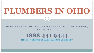 Plumbers in Ohio would Serve Clogging Issues, Effectively