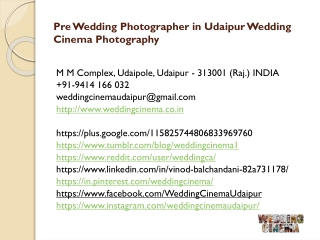 Pre Wedding Photographer in Udaipur Wedding Cinema Photography
