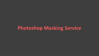 Photoshop Masking Service