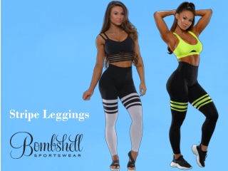 Sporty Stripe Leggings | Bombshell Sportswear