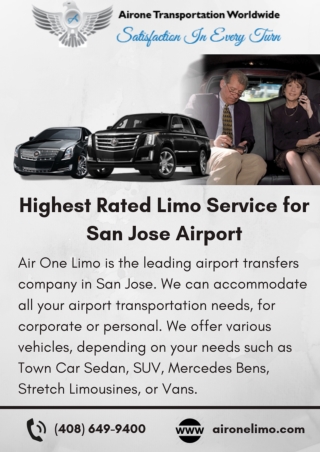 Highest Rated Limo Service for San Jose Airport