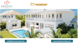 Buy a property with a lush green lawn for the perfect sundowner in the Bahamas