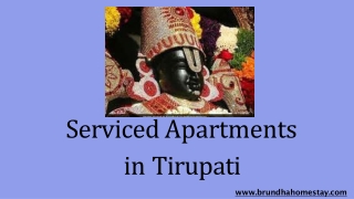 Serviced Apartments In Tirupati