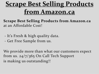 Scrape Best Selling Products from Amazon.ca