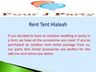 Rent Tent Hialeah