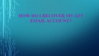 How do I recover my Att email account?